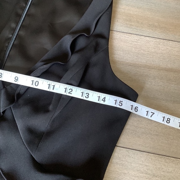 Jay Godfrey Joseph asymmetric ruffle gown black size 4n - Picture 8 of 10